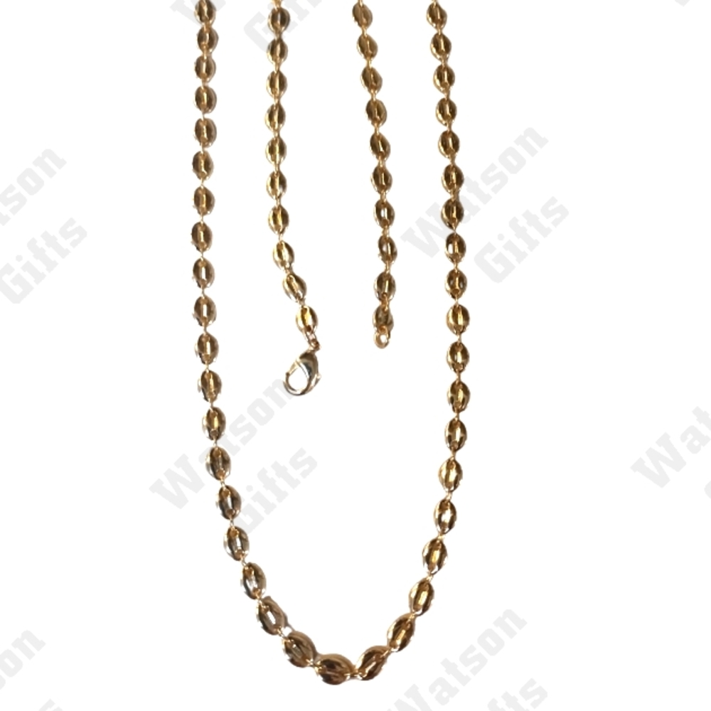 COPY - 18K NWOT Real Gold Layered Puffed Mariner Chain 24 Inch 5mm Will Pass Ma…